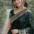 Green soft silk banarasi jacuard work designer party wear saree with unstitched blouse piece