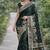 Green soft silk banarasi jacuard work designer party wear saree with unstitched blouse piece