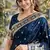 Morpich soft silk banarasi jacuard work designer party wear saree with unstitched blouse piece
