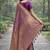 Wine soft silk banarasi jacuard work designer party wear saree with unstitched blouse piece