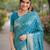 Rama soft silk banarasi jacuard work designer party wear saree with unstitched blouse piece
