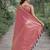 Pink soft silk banarasi jacuard work designer party wear saree with unstitched blouse piece