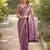 Wine soft silk banarasi jacuard work designer party wear saree with unstitched blouse piece