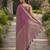 Wine soft silk banarasi jacuard work designer party wear saree with unstitched blouse piece