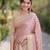 Lavender soft silk banarasi jacuard work designer party wear saree with unstitched blouse piece