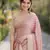 Lavender soft silk banarasi jacuard work designer party wear saree with unstitched blouse piece