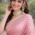 Lavender soft silk banarasi jacuard work designer party wear saree with unstitched blouse piece