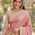 Pink soft silk banarasi jacuard work designer party wear saree with unstitched blouse piece