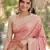 Pink soft silk banarasi jacuard work designer party wear saree with unstitched blouse piece