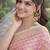 Pink soft silk banarasi jacuard work designer party wear saree with unstitched blouse piece