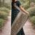 Green soft silk banarasi jacuard work designer party wear saree with unstitched blouse piece