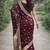 Maroon soft silk banarasi jacuard work designer party wear saree with unstitched blouse piece