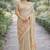 Off white pink soft silk banarasi jacuard work designer party wear saree with unstitched blouse piece