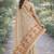 Off white pink soft silk banarasi jacuard work designer party wear saree with unstitched blouse piece