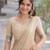 Off white rama soft silk banarasi jacuard work designer party wear saree with unstitched blouse piece