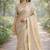 Off white rama soft silk banarasi jacuard work designer party wear saree with unstitched blouse piece