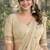 Off white red soft silk banarasi jacuard work designer party wear saree with unstitched blouse piece