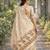 Off white red soft silk banarasi jacuard work designer party wear saree with unstitched blouse piece