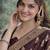 Maroon soft silk banarasi jacuard work designer party wear saree with unstitched blouse piece