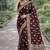 Maroon soft silk banarasi jacuard work designer party wear saree with unstitched blouse piece
