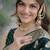 Green soft silk banarasi jacuard work designer party wear saree with unstitched blouse piece