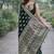 Green soft silk banarasi jacuard work designer party wear saree with unstitched blouse piece