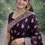 Plum soft silk banarasi jacuard work designer party wear saree with unstitched blouse piece