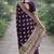 Plum soft silk banarasi jacuard work designer party wear saree with unstitched blouse piece