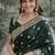 Green soft silk banarasi jacuard work designer party wear saree with unstitched blouse piece