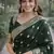 Green soft silk banarasi jacuard work designer party wear saree with unstitched blouse piece
