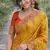 Yellow soft silk banarasi jacuard work designer party wear saree with unstitched blouse piece