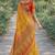 Yellow soft silk banarasi jacuard work designer party wear saree with unstitched blouse piece