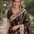 Maroon soft silk banarasi jacuard work designer party wear saree with unstitched blouse piece