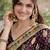 Maroon soft silk banarasi jacuard work designer party wear saree with unstitched blouse piece