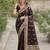Maroon soft silk banarasi jacuard work designer party wear saree with unstitched blouse piece