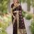 Maroon soft silk banarasi jacuard work designer party wear saree with unstitched blouse piece