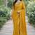 Yellow soft silk banarasi jacuard work designer party wear saree with unstitched blouse piece