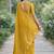 Yellow soft silk banarasi jacuard work designer party wear saree with unstitched blouse piece