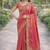 Pink soft silk banarasi jacuard work designer party wear saree with unstitched blouse piece