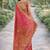 Pink soft silk banarasi jacuard work designer party wear saree with unstitched blouse piece