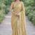 Cream soft silk banarasi jacuard work designer party wear saree with unstitched blouse piece