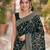 Green soft silk banarasi jacuard work designer party wear saree with unstitched blouse piece