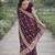 Wine soft silk banarasi jacuard work designer party wear saree with unstitched blouse piece