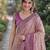 Purple soft silk banarasi jacuard work designer party wear saree with unstitched blouse piece