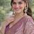 Purple soft silk banarasi jacuard work designer party wear saree with unstitched blouse piece