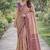 Purple soft silk banarasi jacuard work designer party wear saree with unstitched blouse piece
