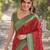 Red soft silk banarasi jacuard work designer party wear saree with unstitched blouse piece