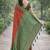 Red soft silk banarasi jacuard work designer party wear saree with unstitched blouse piece