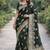 Green soft silk banarasi jacuard work designer party wear saree with unstitched blouse piece