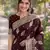 Maroon soft silk banarasi jacuard work designer party wear saree with unstitched blouse piece